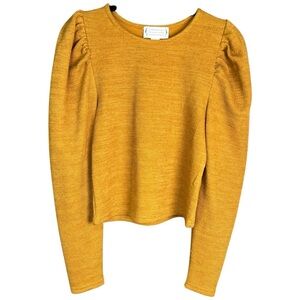 Love Riche Balloon Sleeve Yellow Sweater size small